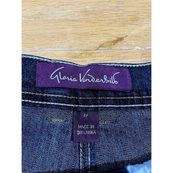 Gloria Vanderbilt Jeans Womens Size 4 Petite Short Straight Blue Stretch Denim - Picture 3 of 8